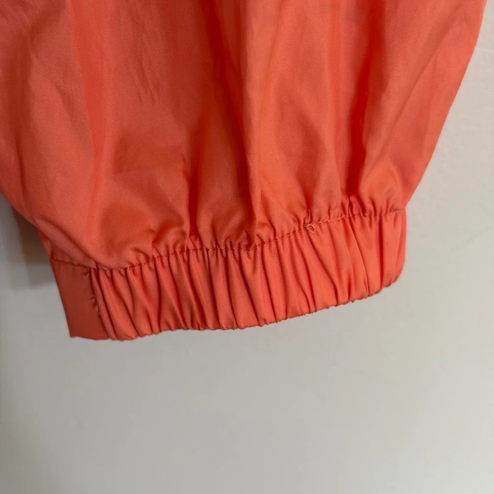 Columbia Kids Windbreaker Jacket Coral‎ Orange Purple Hooded Full Zip Size M